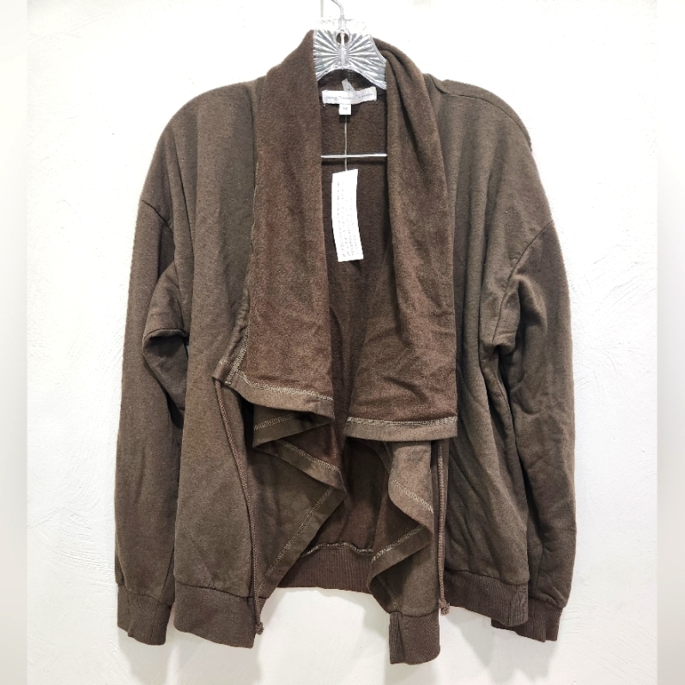 Young Fabulous & broke~ NWT brown/green draped front, cotton blazer. Sz M